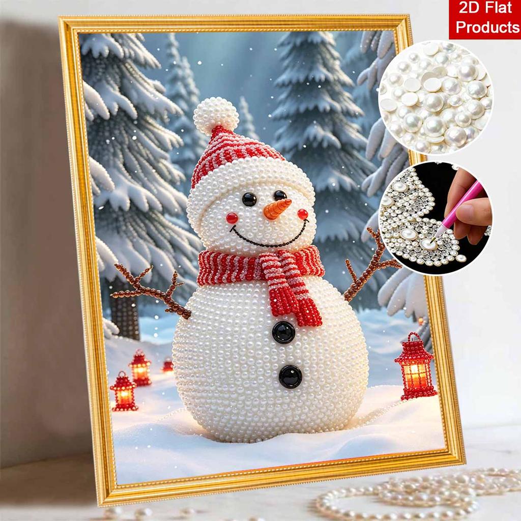 Christmas Snowman Pearl Painting Art Painting Kit Handmade Diy Home Decoration Painting