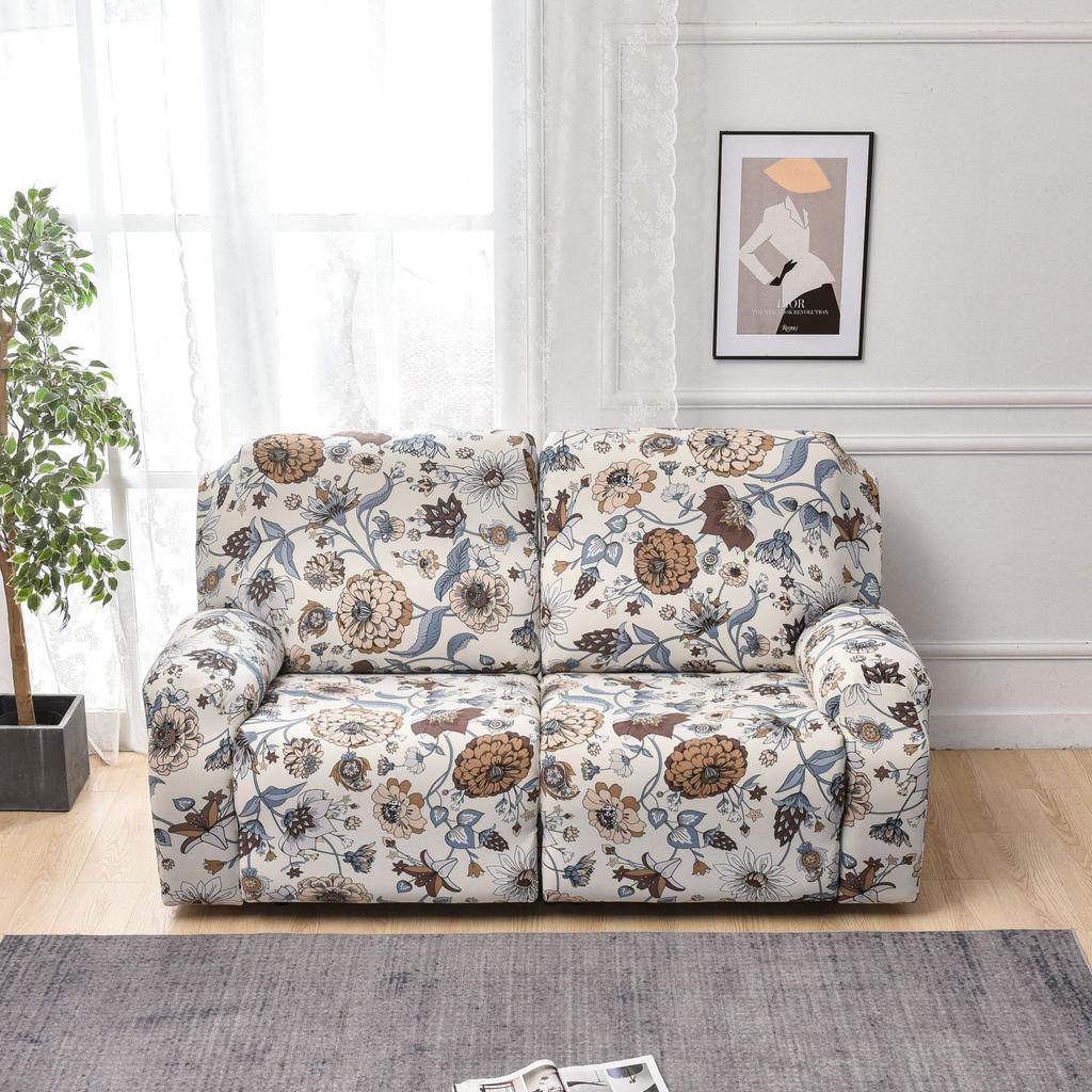 Potah na pohovku Křeslo Potah na pohovku pro dvoumístné a třímístné pohovky Celoroční květinový potisk Chránič pohovky