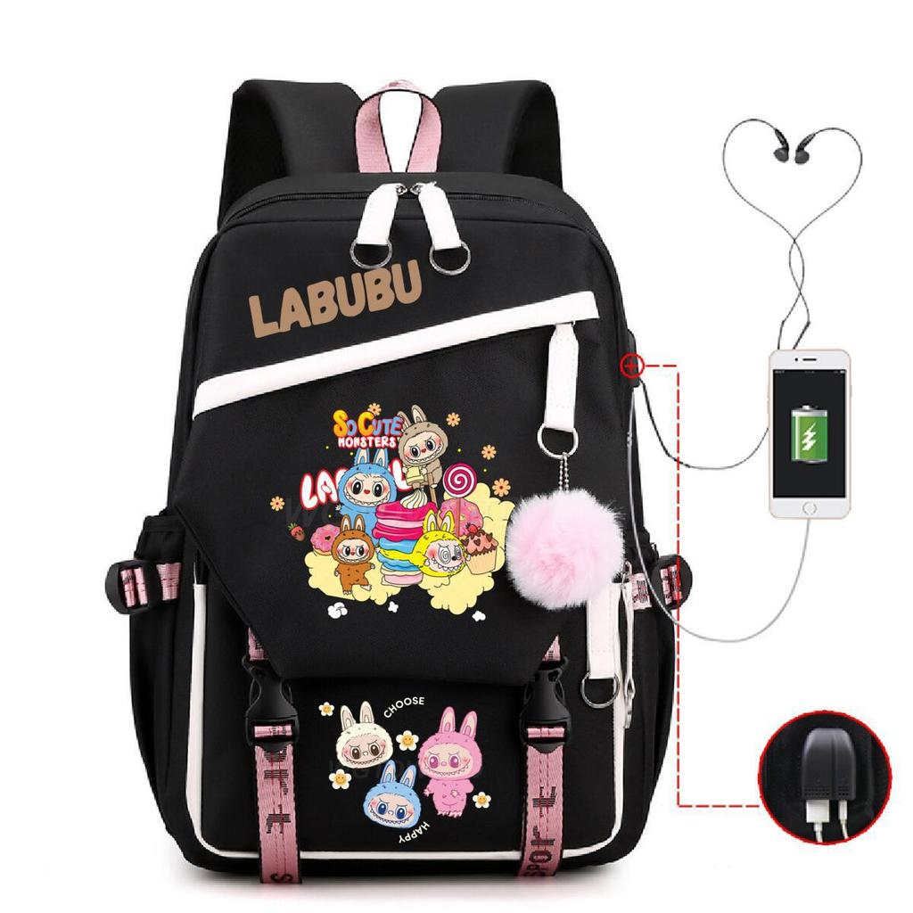 New Printed Junior High School Students Schoolbag Large-capacity Spine Backpack