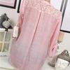 Chic Lace Shirt Autumn Women V-neck Long Blouse Loose Plus Size Sleeve S-5xl