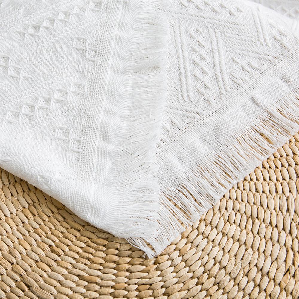 Simple and Suitable for All Seasons, Herringbone Grid, Lazy Sofa Towel, Outdoor Camping Blanket, Sofa Mat, Tablecloth