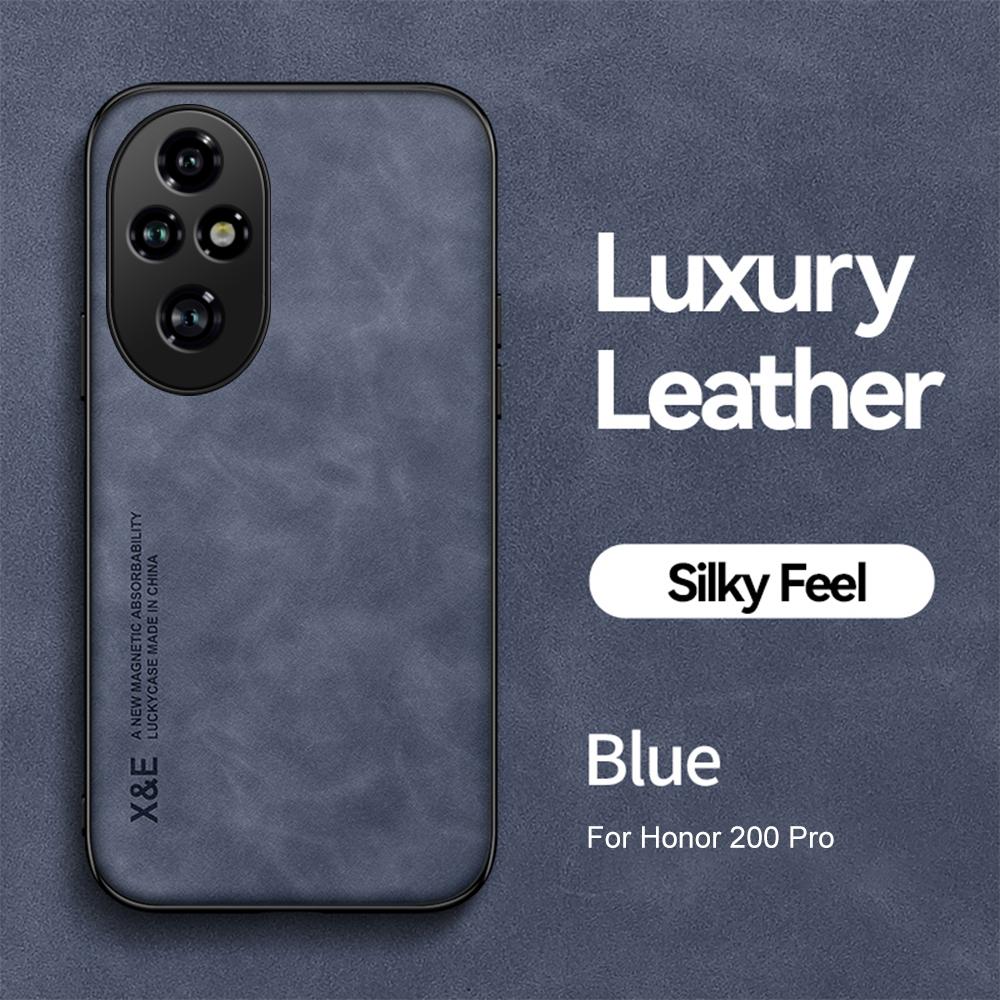 Magnetic Leather Case For Honor200 Honor 200 Pro 200Pro 5G Shockproof Soft Back Cover Honar Honer 200 Pro 200Pro 5G