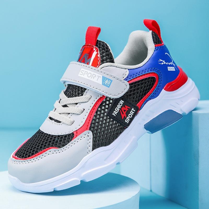 Boys' Shoes Spring and Autumn Models Breathable Mesh Summer Hollow Children's Sports Shoes