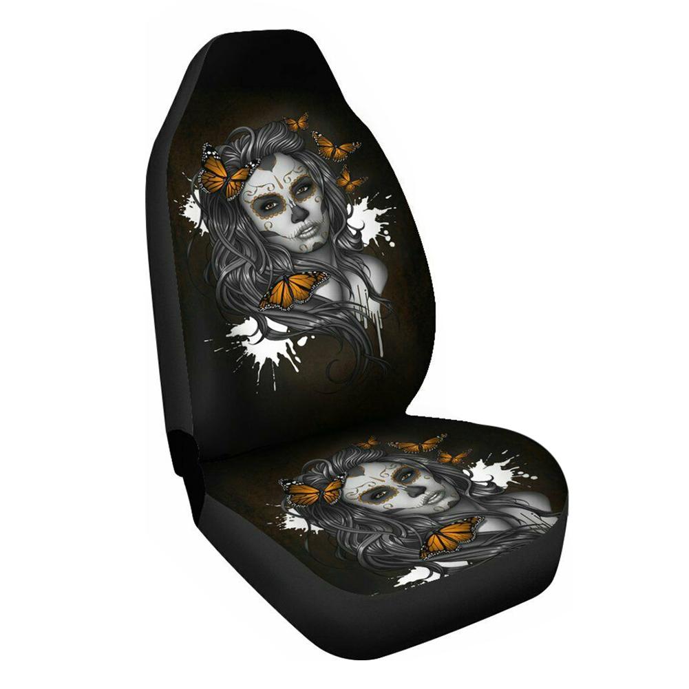 Front Seat Cover Car Fashion Printed Auto Polyester Fiber Front Seat Cover Universal Car Cover Interior Accessories For Truck