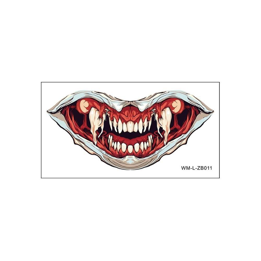 Long-lasting Zombie Cosplay Props Waterproof Bloody Makeup Tattoo Sticker  Party Supplies