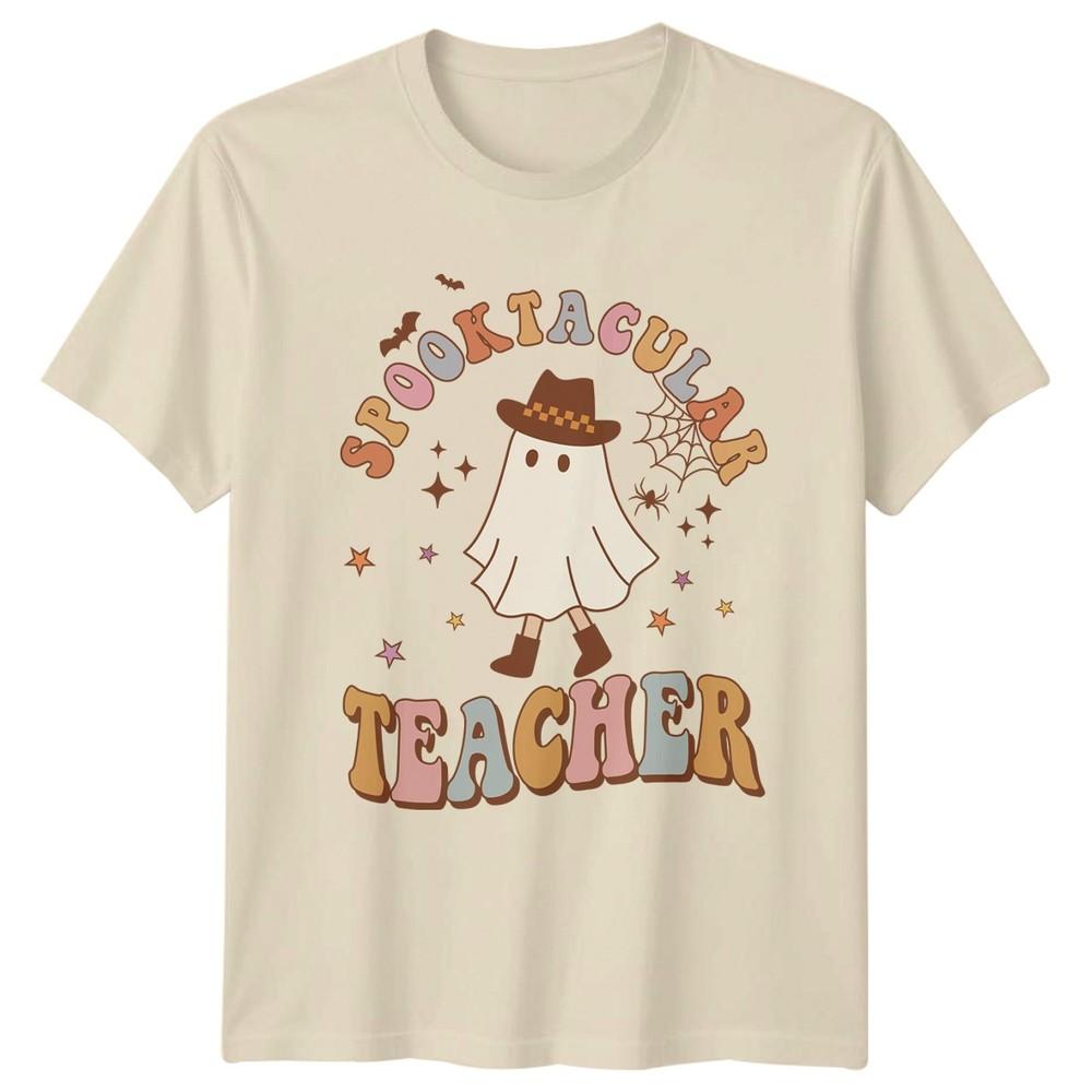 Spooktacular Teacher Unisexs TShirt Retro Halloween Teaching Halloween Gift