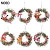 Christmas Wreath & Tree PVC Ornaments: Snowman, Reindeer, & Pine Cone Design