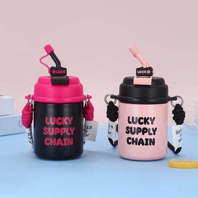 High Appearance Level Large Capacity Double Coffee Cup Stainless Steel Double Vacuum Insulated Cup Portable Straw Cup