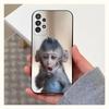 Cute Funny Monkey Phone For Samsung S22,Ultra,S25,S24,S23,FE,Plus,S21,S20,Lite,S10,S9,Soft Silicone Black