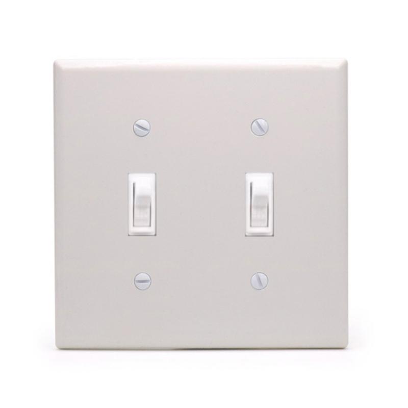 Upgrades Two Position Toggle Switches Plate Electrical Accessory with Quick Installation for Wall Outlets & Appliances