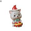 Puntos Home Christmas Cartoon Santa Elephant Resin Miniature Figurine Ornament Decor