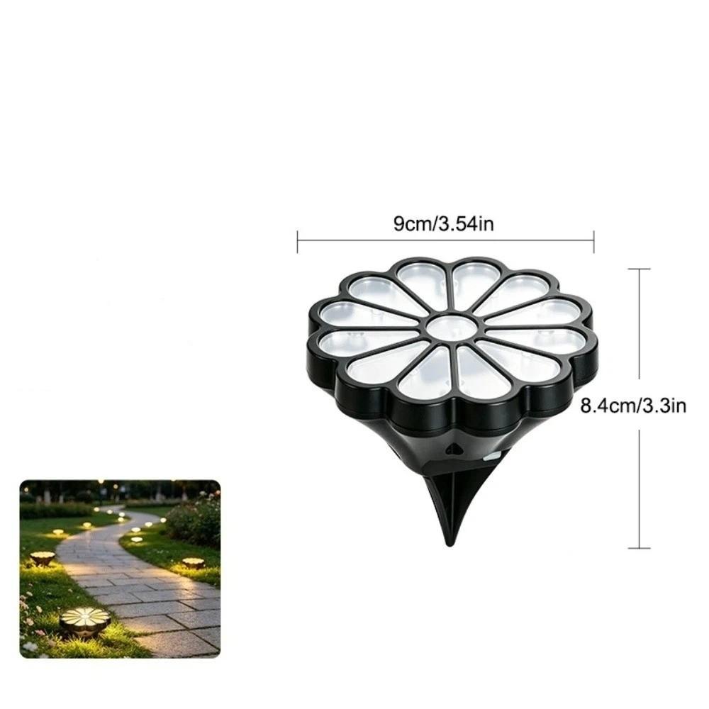 Waterproof Solar Flower Lights Petal Shape Solar Lawn Lights Ornament Buried Solar Lights Yard