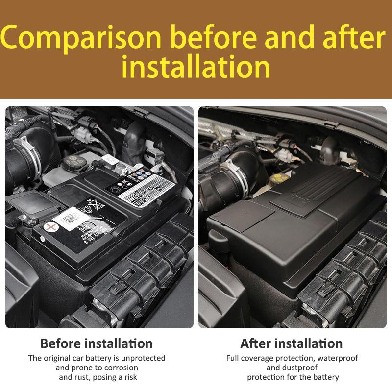 Car Battery Cover for Volkswagen VW Golf Mk7 5G 1.4T 2.0T 2013~ 2014 2015 2017  Car Flame Retardant Engine Accessories
