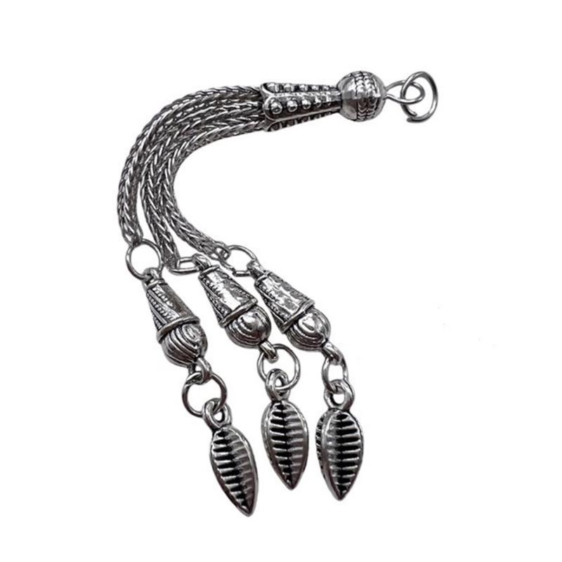 Antique Silver Plated Necklace Connectors Metal Brushes Pendant Accessories DIY Handmade Jewelry Making Supplies