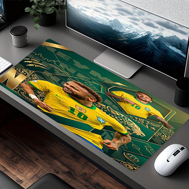 Neymar Jr Druck Mauspads, für Tastaturauflage Laptop PC Matte für Büro Heimgebrauch, Schreibtischdekoration, Perfektes Geburtstagsgeschenk für Gamer