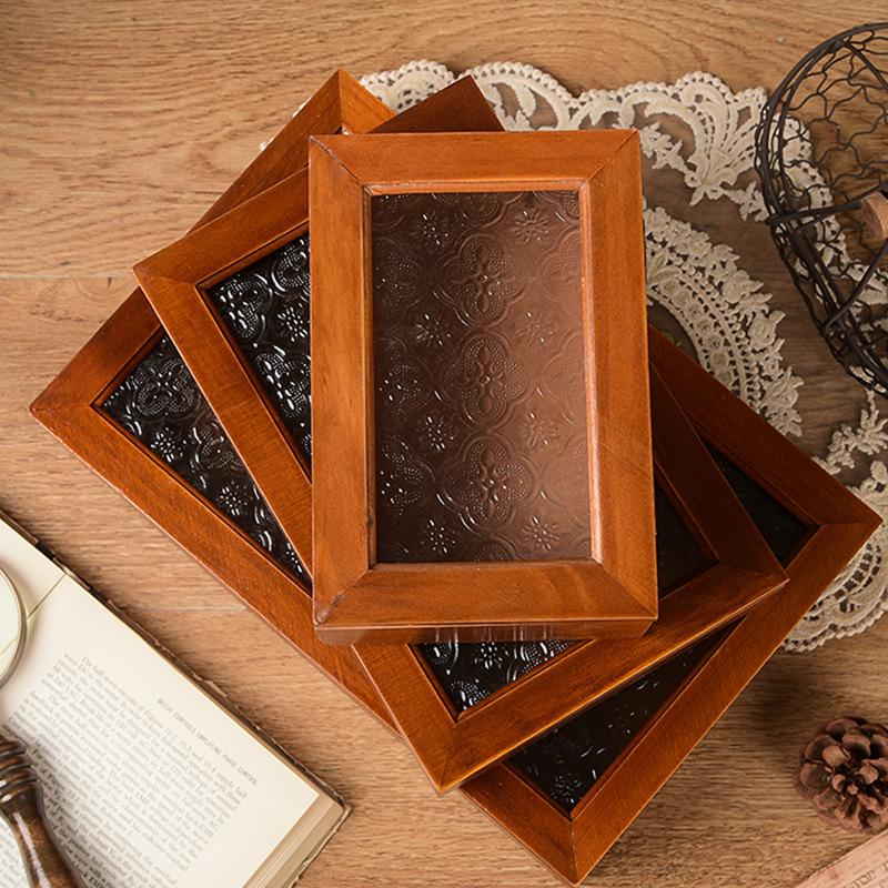 Wood Glass Jewelry Cosmetics Display Case Accessories Storage,Vintage Wooden Storage Box with Metal Clasp and Glass Top Lid