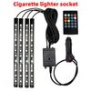 Car Interior Light Ambient Light with USB/Cigarette Decorative Lamps RGB Car Footwell Light with Remote/Voice Control