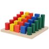 Wooden Baby Geometric Building Blocks Colorful Baby Blocks Game Educational Toy Gift