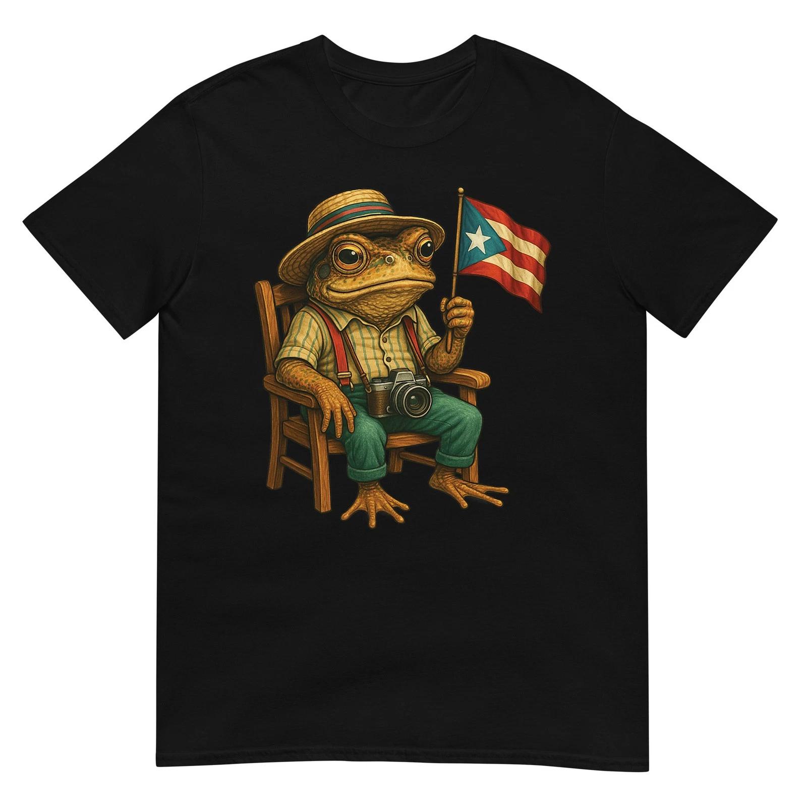 Funny Coqui Frog Puerto Rico Flag Taino Boricua Hispanic T-Shirt 3XL