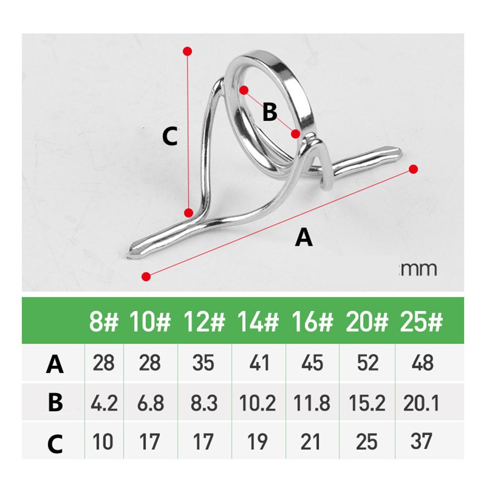 Fishing Rod Guides Fishing Rod Guides Silver Stainless Steel