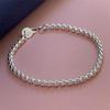 925 Sterling Silver Round Box Bracelet Necklace Set Birthday Anniversary Wedding Party Gift
