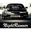 22 Zoll Night Runner Windschutzscheiben-Banner Sonnenschutzstreifen Aufkleber
