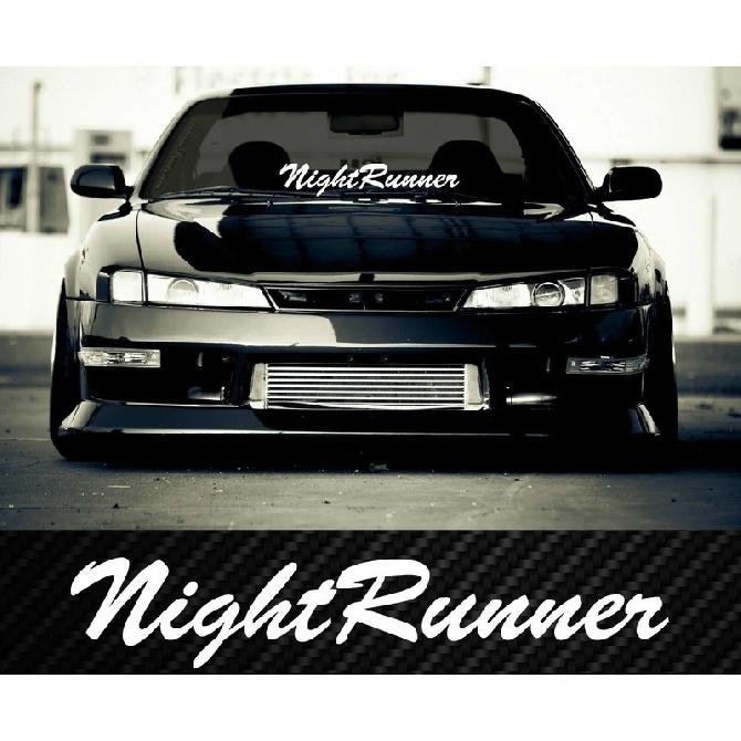 22 Zoll Night Runner Windschutzscheiben-Banner Sonnenschutzstreifen Aufkleber