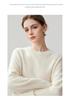 Women's Mid-Length Thickened Cashmere Sweater, Round Neck, Loose Fit, Simple Commuting Style - Ideal for Autumn and Winter Layers