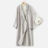 Jinju Women's Double-breasted Double-faced Wool Blend Long Coat