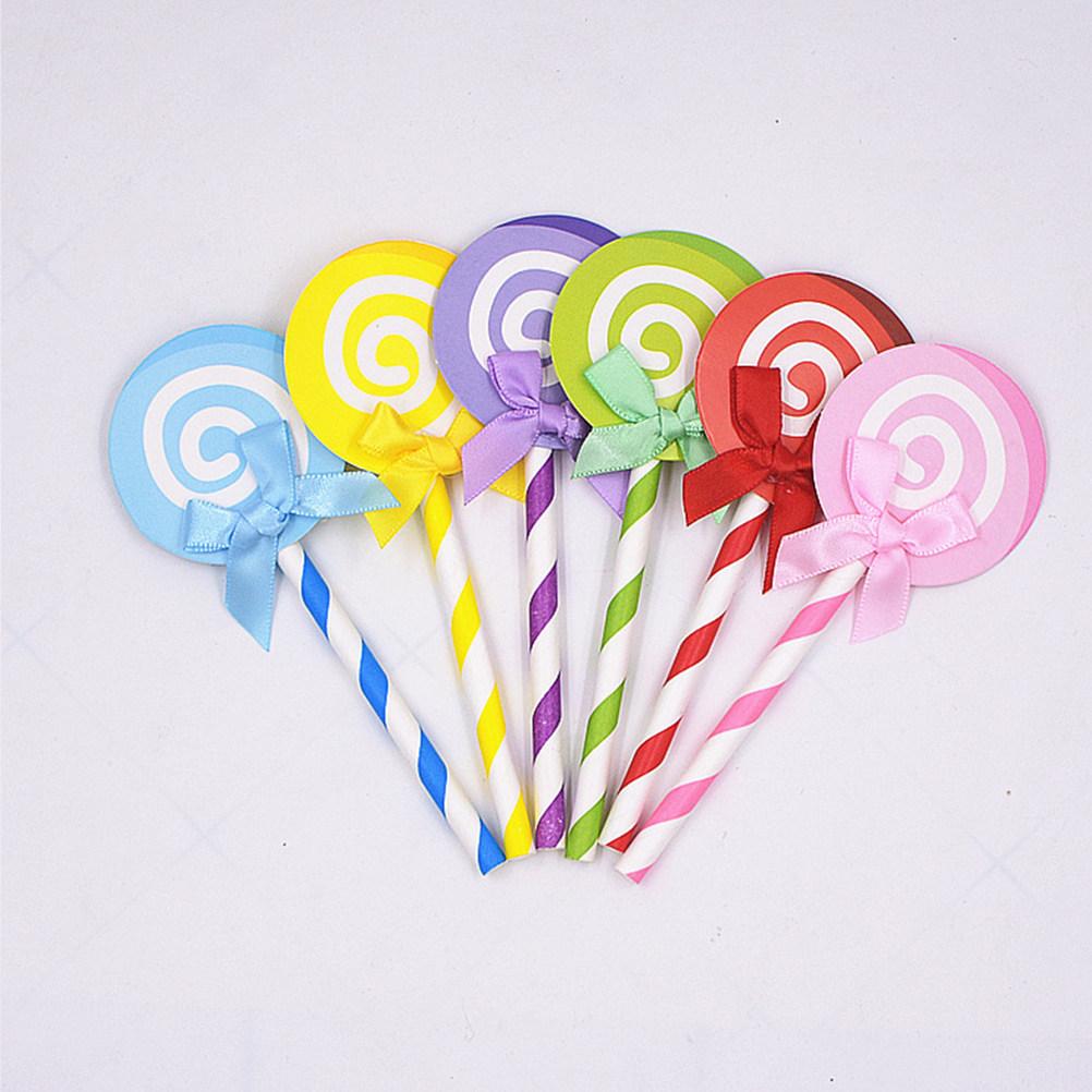 36Pcs Cake Decoration Toppers Lollipop Dessert Table Creative Funny Birthday Wedding Picks Lollipop Cake Topper