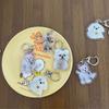 Cute Dog Pendant Keychain Acrylic Animal Shaped Bag Ornament Key Ring Dog Lover Gift Fashion Jewelry Accessories