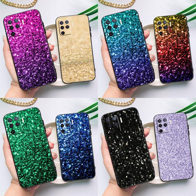 

Чехол Aqua Blue Rainbow GLITTER SPARKLES для OPPO Reno 5 Lite 2Z 2F A52 A72 A94 A74 A54 A1K A15 A93 A5 A9 A53 A31 2020