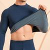 2 pezzi/set da uomo caldo vestito girocollo manica lunga maglia termica vita alta pantaloni lunghi set tinta unita vestibilità aderente fondo traspirante vestito