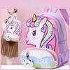Unicorn Kids Backpack Cartoon Oxford Fabric School Bag With Air Cushion Straps For Children