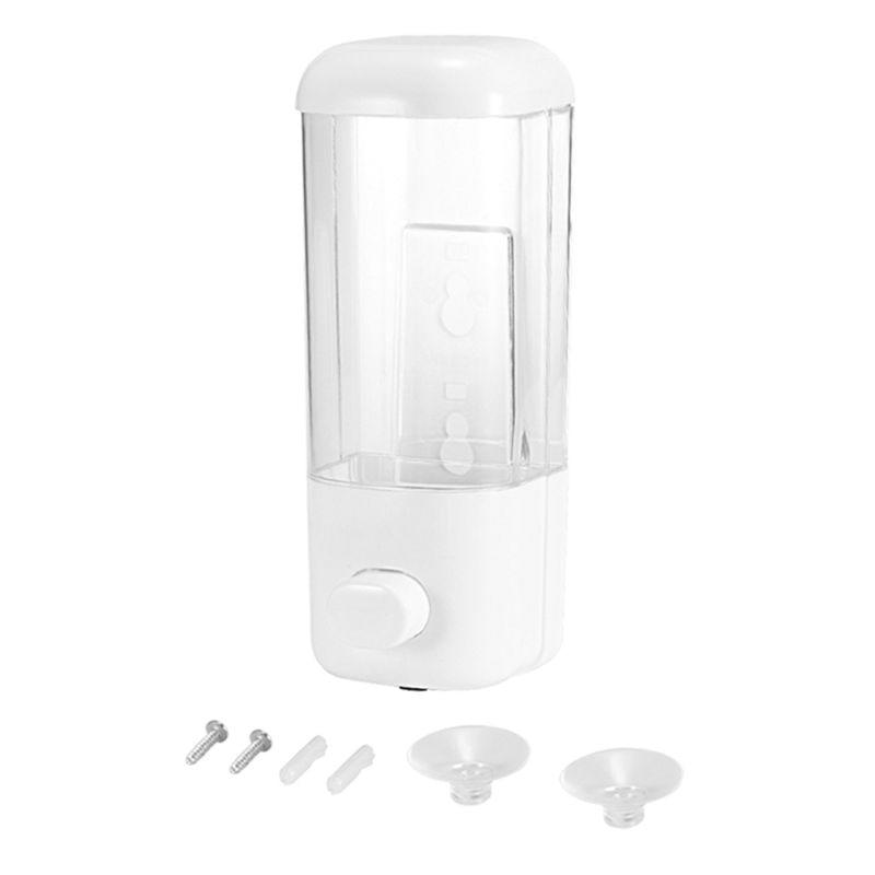 

500ml Wall Soap Dispenser Soap Dispenser Transparent Press Hand Container Shampoo Liquid Shampoo Balm Storage Single Nest | Liquid Soap Dispensers (Si