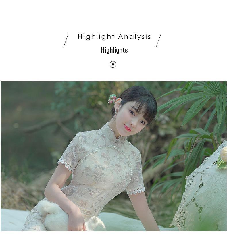 White Retro Lace Cheongsam: Youthful Summer 2025 Edition