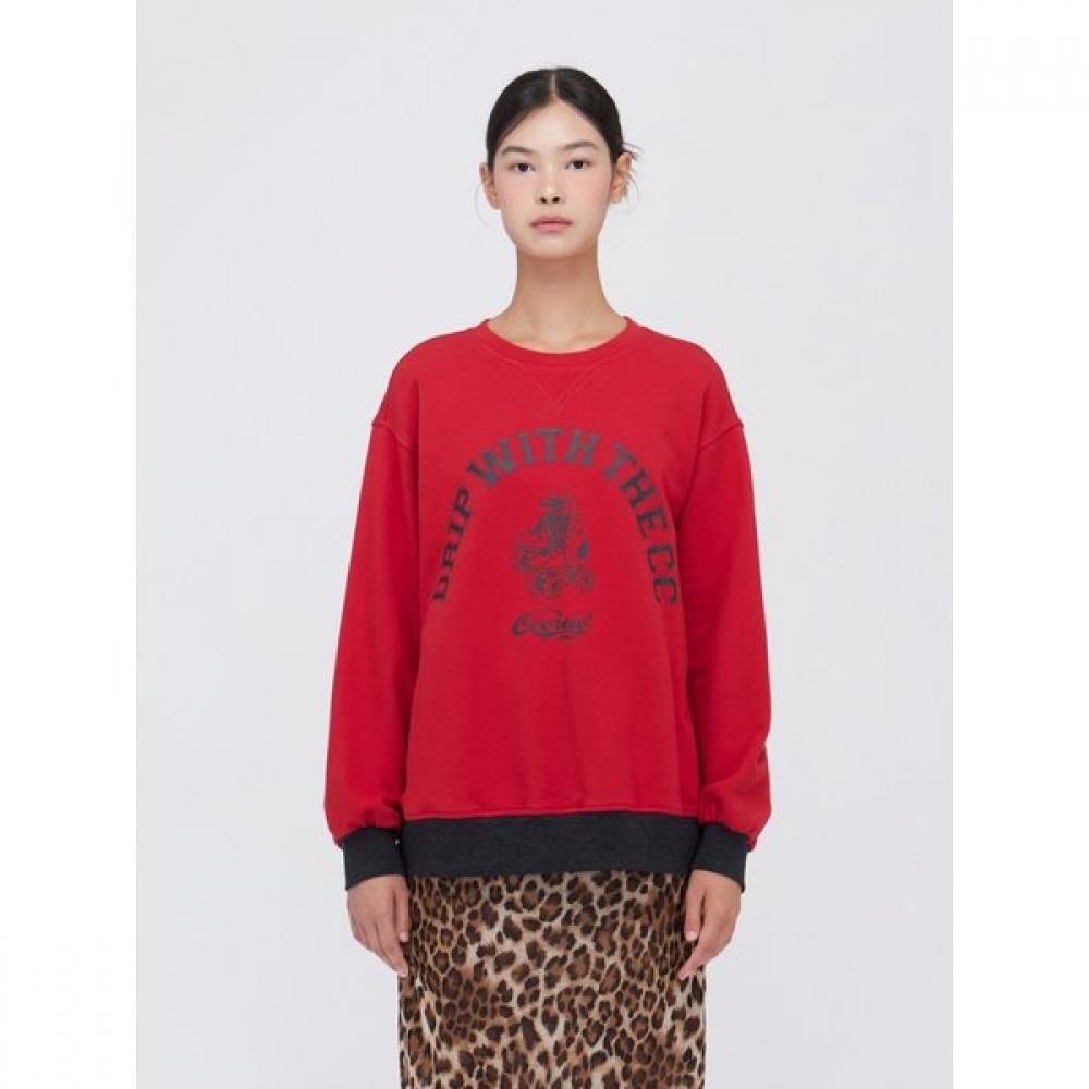 Cc Collect Cc Crew Roller Lettering Sweatshirt C254psm707c