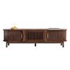 165 X 39.5 X 46 Cm, Brown TV Cabinet with Sliding Door, Downward-Folding Hollow Door, Suitable for TV Stands Up To 65 Inches, with Support Legs