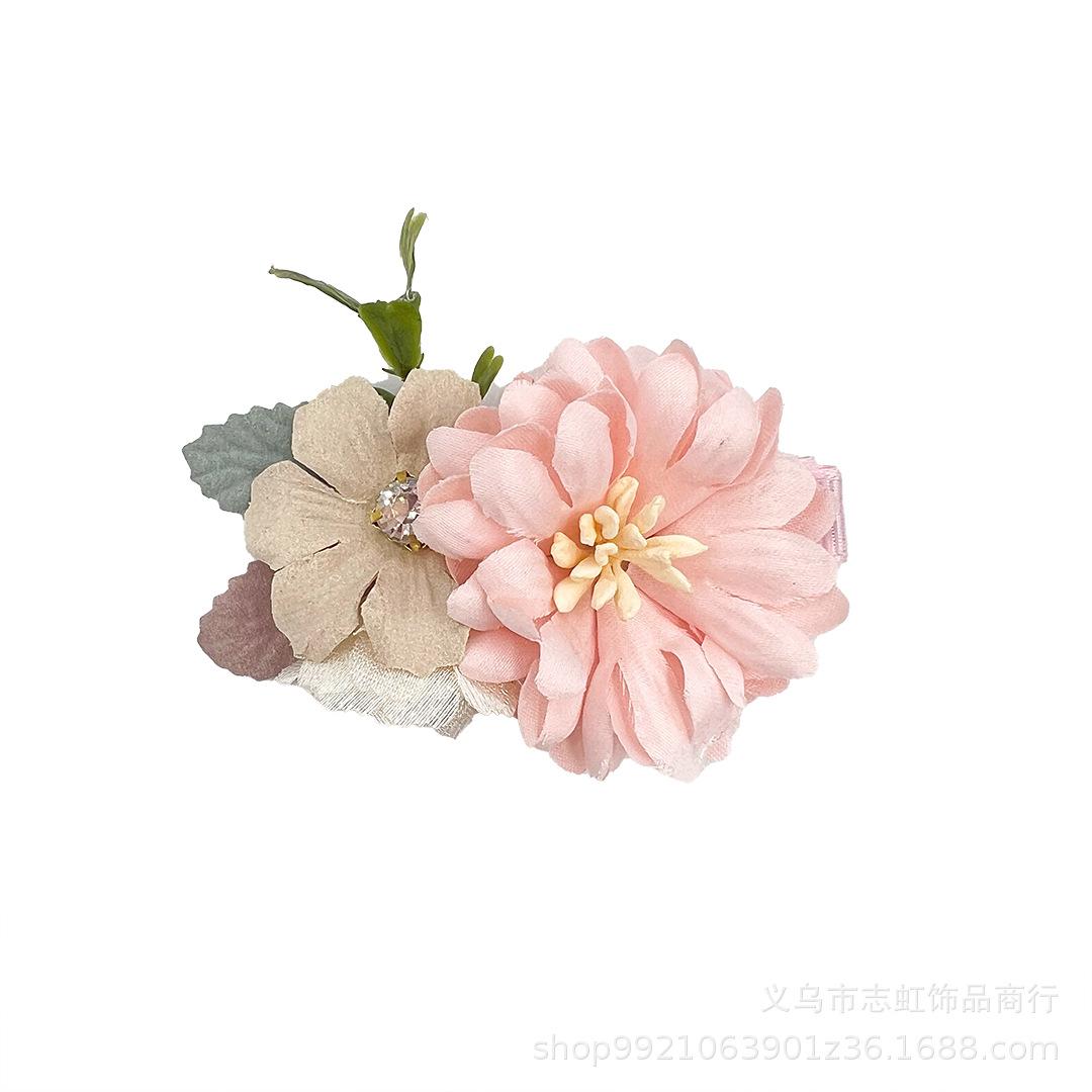 

Детская заколка для волос, изысканные сетчатые аксессуары для волос, комбинированный цветок, детский головной убор в виде цветка