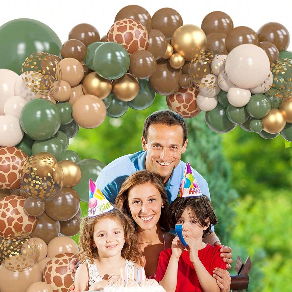 Forest Animal Theme Balloon Set: Retro Leopard Print Venue Decorations