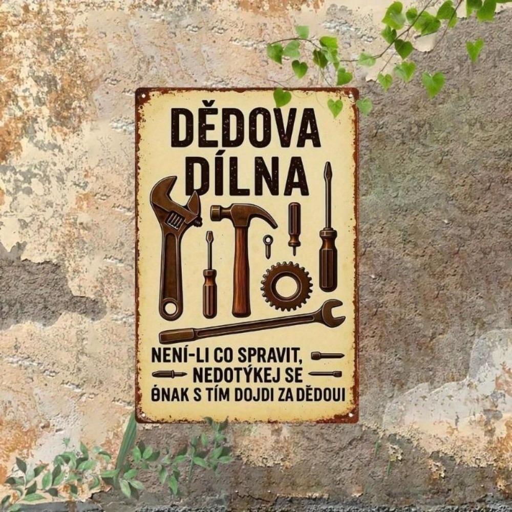 Vintage Metal Sign Funny Quote Garage Workshop Decor 20x30cm