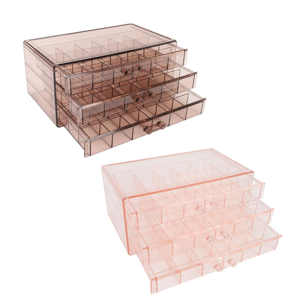 Jewelry Box 3 Layer 72 Cells Antioxidant Acrylic Clear Jewelry Organizer for Earring Necklace
