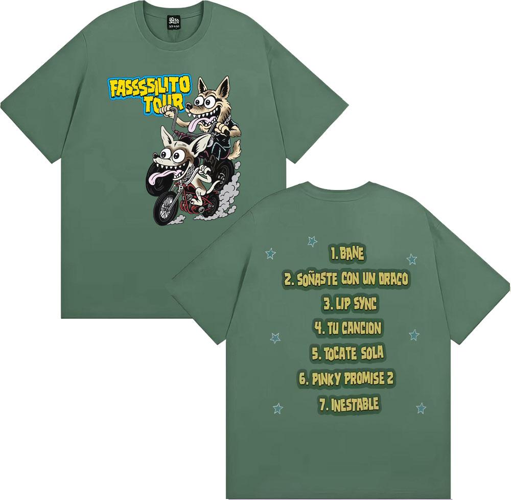 La Panter Lucho Rk Ta Facil 2026 New Album T Shirts Fassssilito Tour Tshirts Unisex Women Fashion Hip Hop Casual Oversized Tshirt
