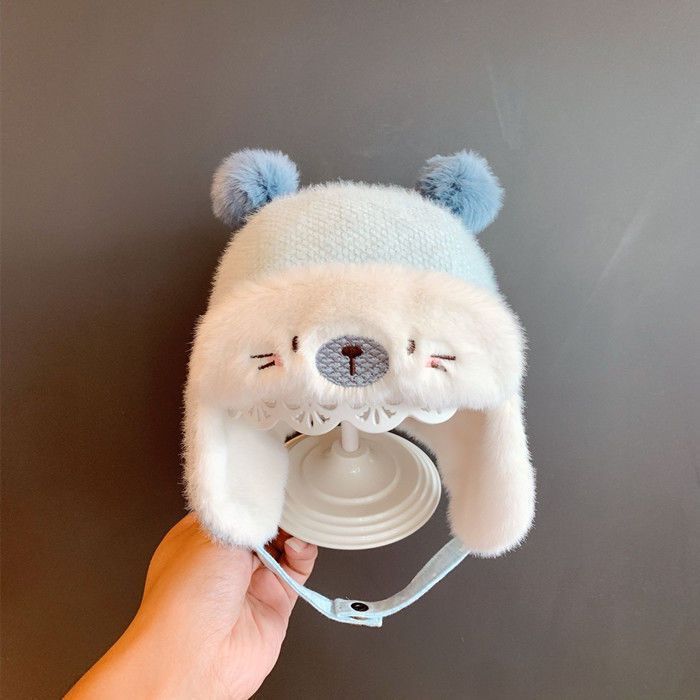 Baby Knit Hat For Winter With Cotton Blend Warmth And Windproof Protection For Infants And Toddlers