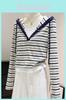 Oversized Striped Hoodie For Women Spring Casual T Shirt With Embroidery And Splicing