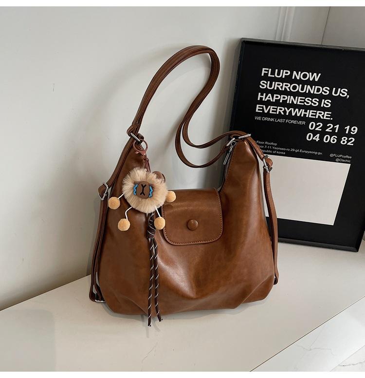 Fashion Retro Large-capacity Bag Women's 2025 New High-end Shoulder Bag Versatile Tote Bag Multi-purpose Backpack