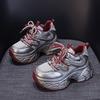 Dad shoes women's 2025 spring new Internet celebrity with thick sole inner height increase casual versatile fashion style lace-up women's shoes