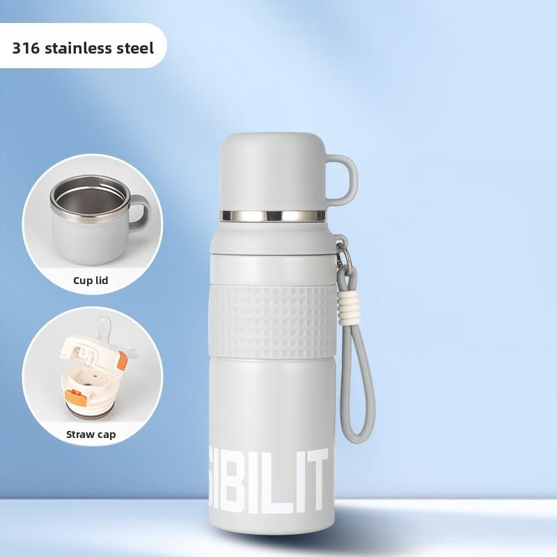 

Stainless Steel Travel Mug With Vacuum Insulation For Outdoor Sports And Office Use 600ml