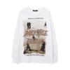 Unisex Oversized Vintage Streetwear Long Sleeve Tee Cotton Graphic Print Loose Fit Casual Top Fall
