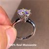 Classico anello moissanite rotondo a 6 punte da 5 carati in argento sterling placcato oro 14 carati anelli con diamanti di colore D ad alta chiarezza gioielli donna